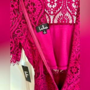 Lulus Remarkable Burgundy Lace Dress - Small